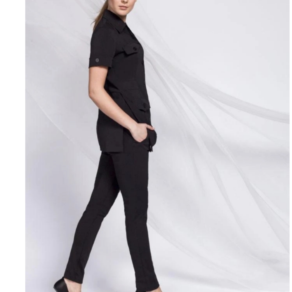 Noel Asmar uniform top, dark grey/charcoal 3X